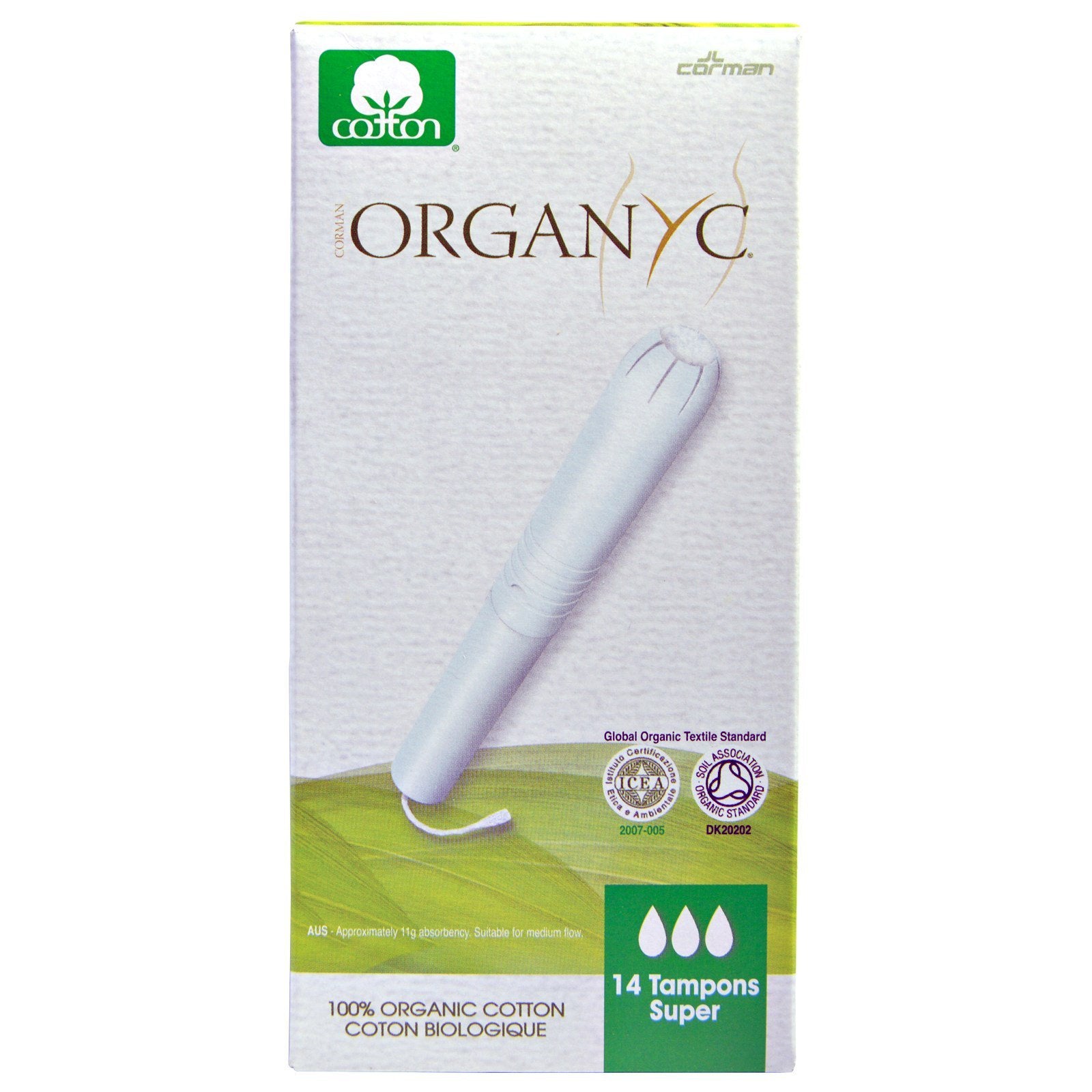 Organyc Cotton Tampons - Supreme Apple - 1 Pack