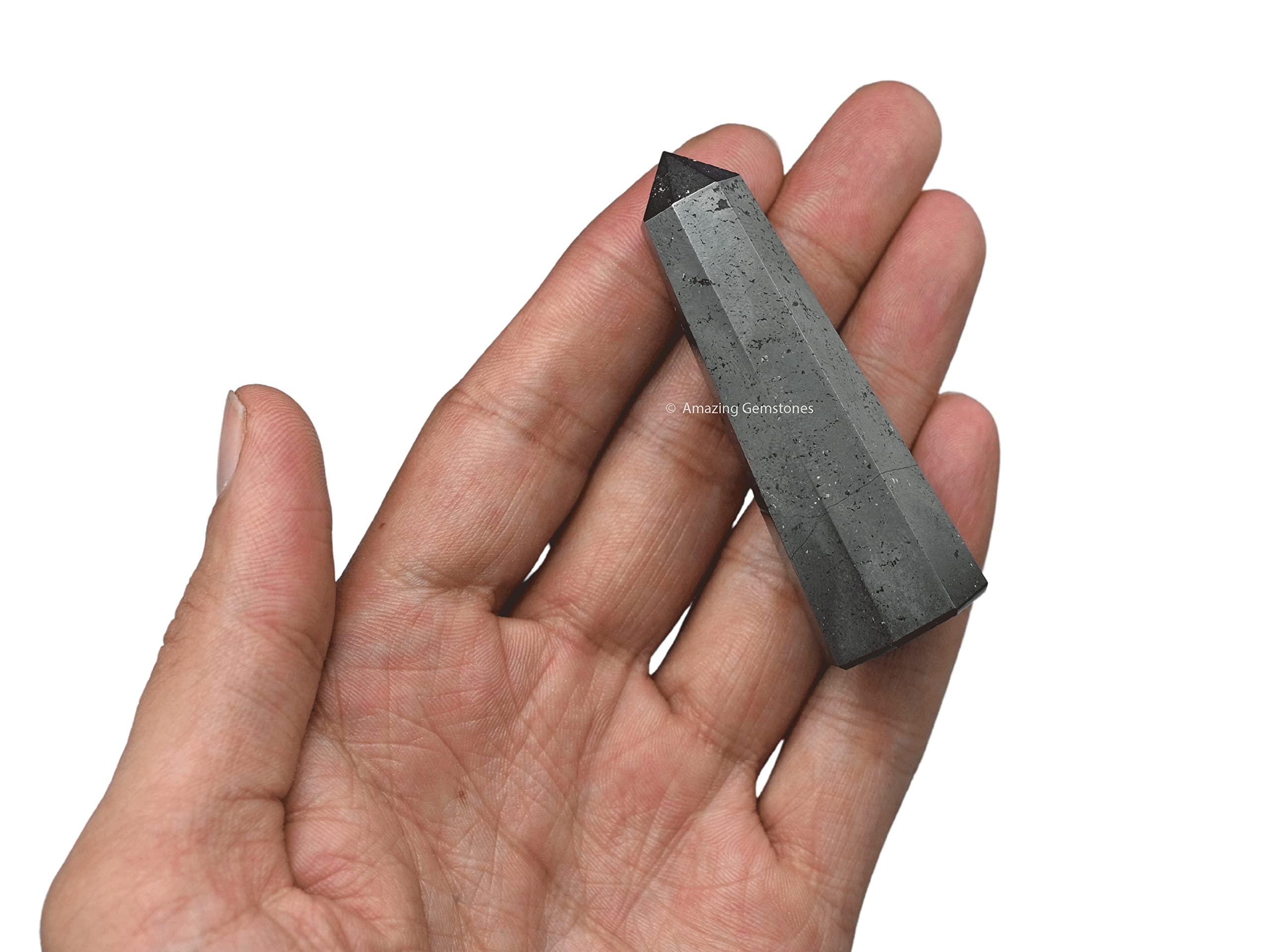Amazing Gemstone Hematite Crystal Towers - Natural Healing Crystal Point Obelisk for Reiki Healing and Crystal Grid (2 Inch to 3