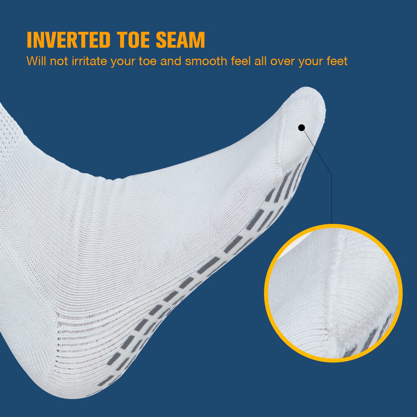 Bulinlulu Extra Wide Socks for Swollen Feet-2 Pairs Diabetic Socks for Men,Hospital Bariatric Socks Non Slip Edema Socks Women,C