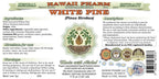 Hawaii Pharm White Pine Alcohol-Free Liquid Extract, White Pine (Pinus Strobus) Dried Bark Glycerite Natural Herbal Supplement,