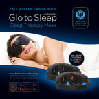 Advanced Glo to Sleep Eye Mask, Nighttime Adult Sleep Aid for Men & Women, Deep REM Sleep, Relaxation, Red & Blue Lighting, Pate