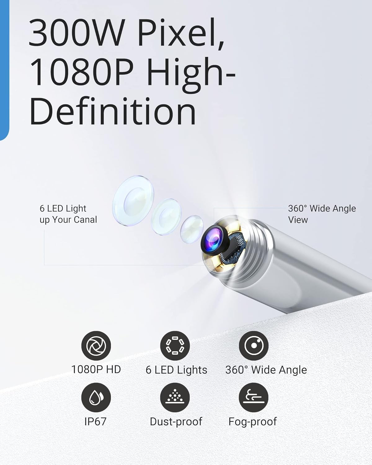 BEBIRD Ear Wax Removal Tool with HD Camera - R1 Upgraded Smart Visual Ear Cleaner with Otoscope, Ear Viewer with 6 LED Light & M