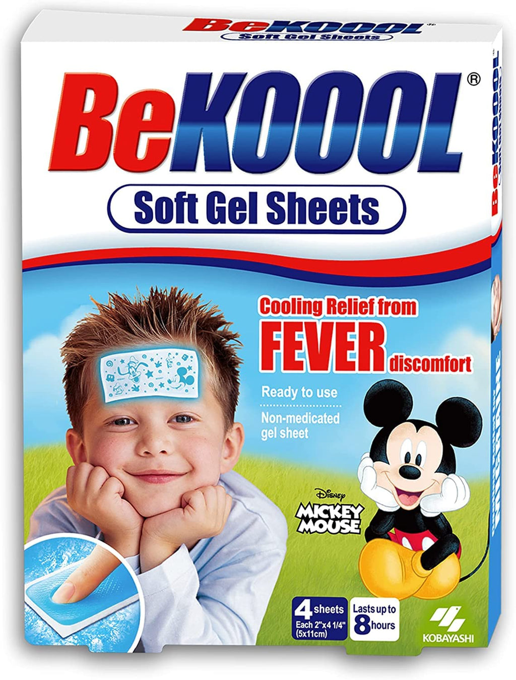 BeKoool Soft Gel Sheets for Kids, White, 4 Count (Pack of 12)