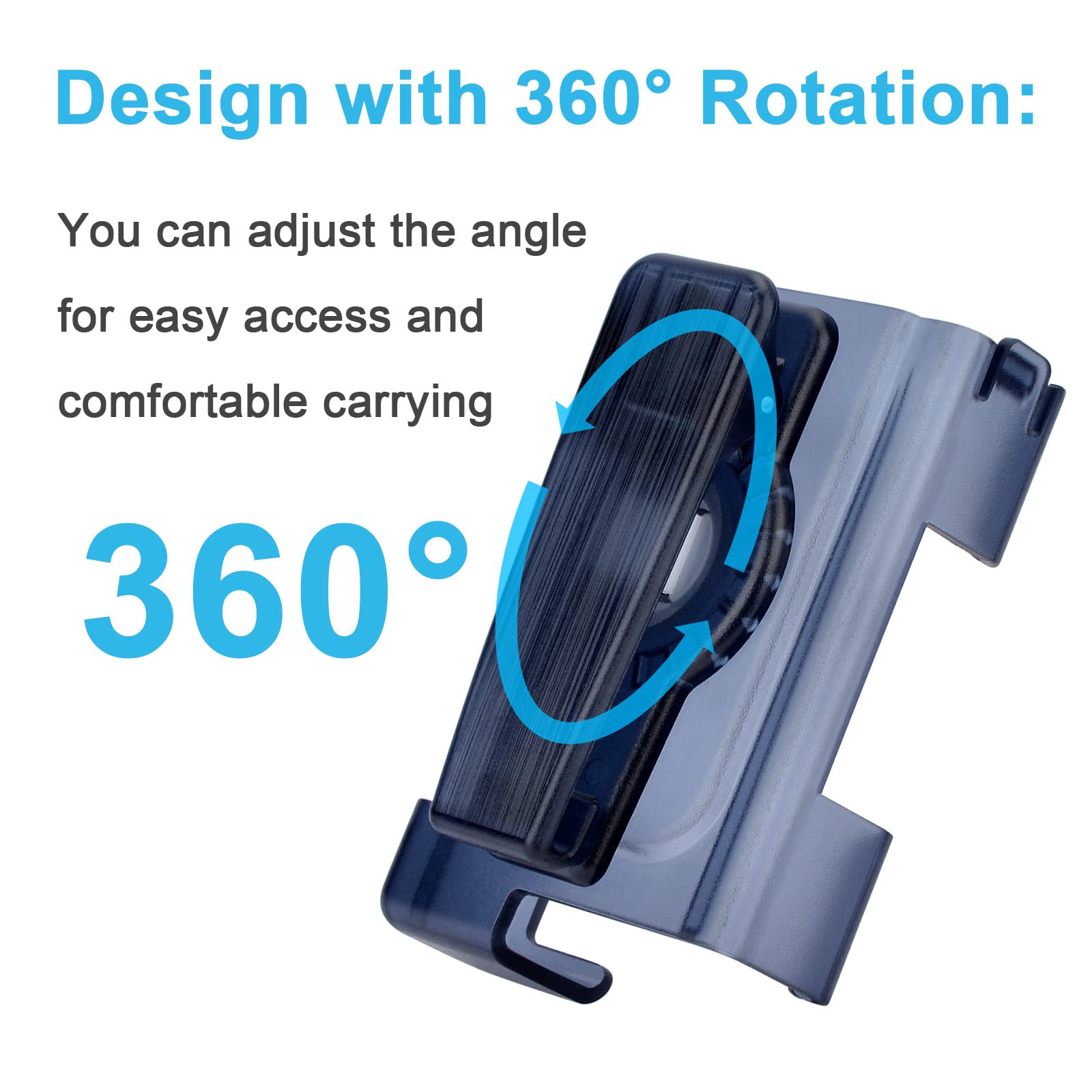iGuerburn 360 Rotating Case for Tandem tslim X2, Insulin Pump Holder for t Slim/t:Slim G4, t: Holster Belt Clip Not Easy Fall &