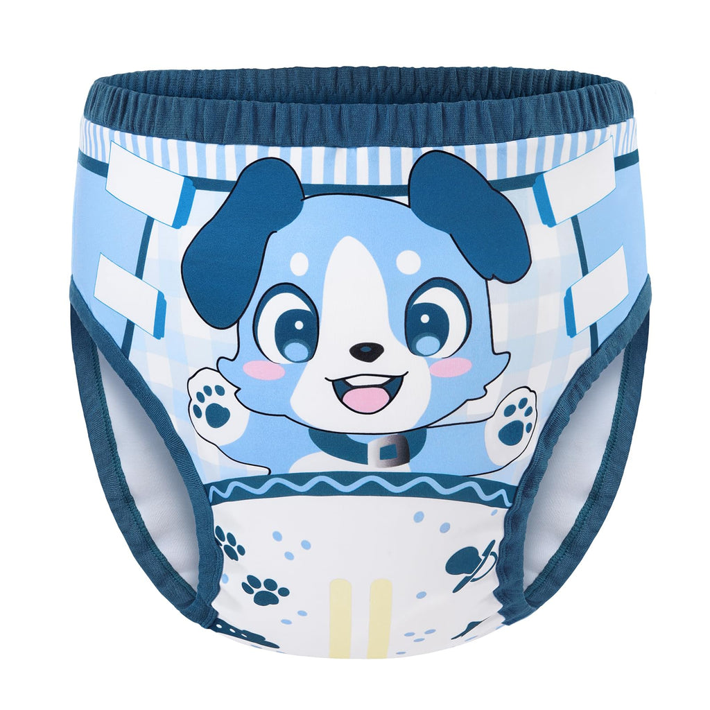 Littleforbig Soft Silky Underwear Comfortable Washable Reusable Adult Training Pants - Little Blue S