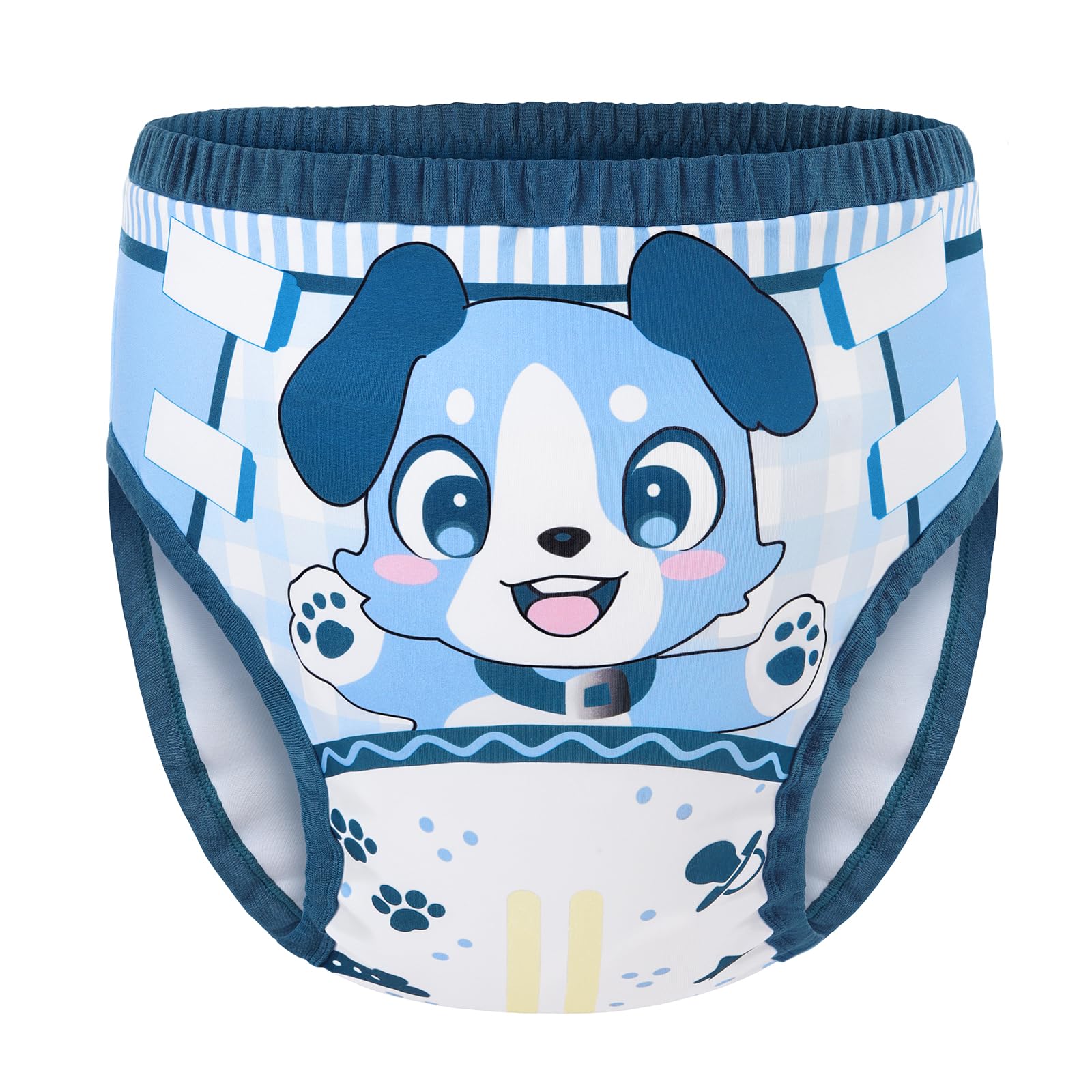 Littleforbig Soft Silky Underwear Comfortable Washable Reusable Adult Training Pants - Little Blue S