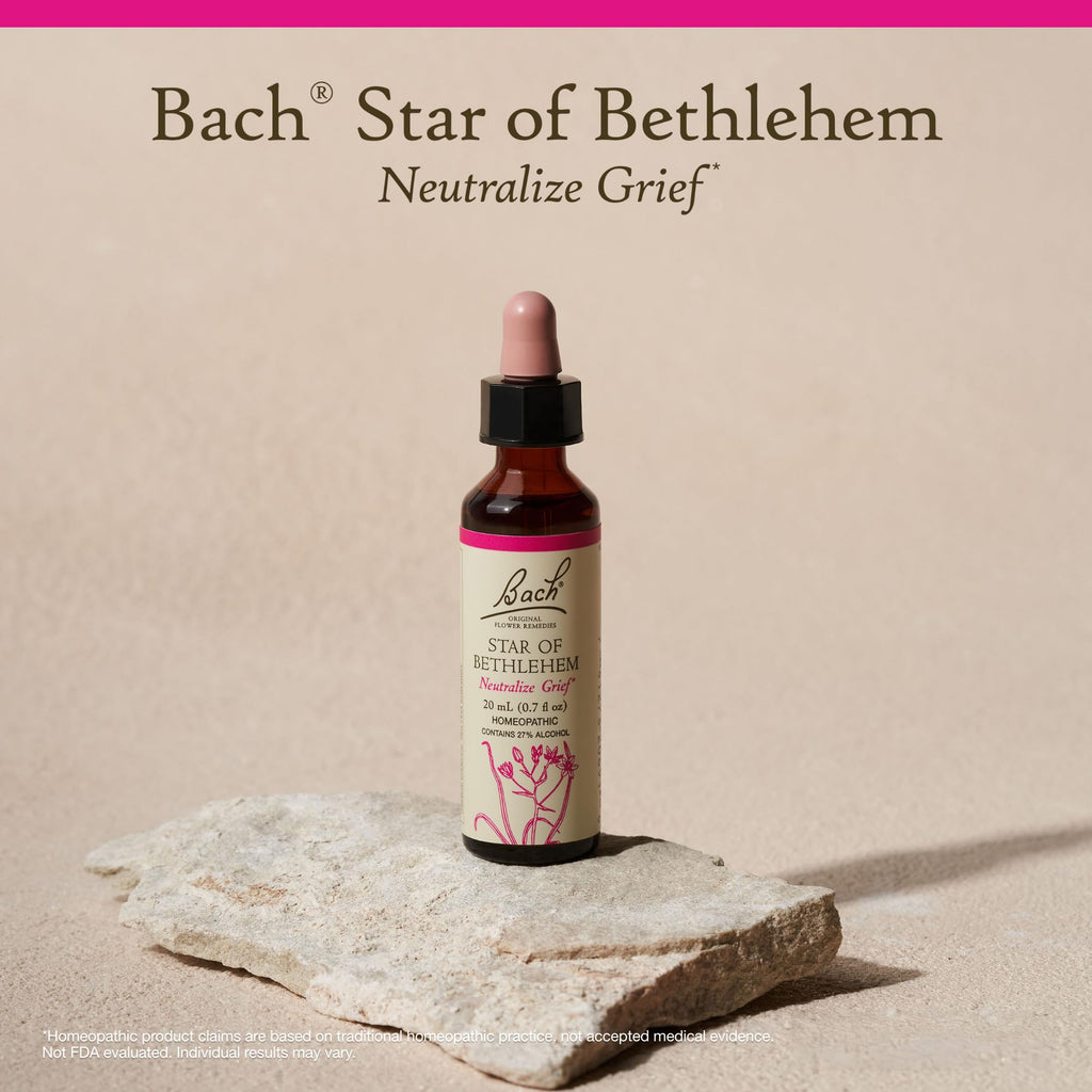 Bach Original Flower Remedies, Star of Bethlehem - 20mL Dropper, Pack of 2 - Neutralize Grief - Natural Homeopathic Flower Essen