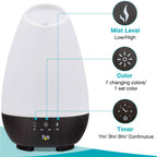 HealthSmart Essential Oil Diffuser, Cool Mist Humidifier and Aromatherapy Diffuser, FSA HSA Eligible with 500ML Tank for Large R
