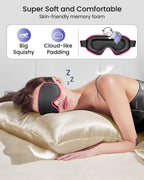 WAOAW Sleep Mask for Men Women: Blackout Eye Masks for Sleep - 3D Breathable Soft Comfortable Eye Mask for Travel - Adjustable L