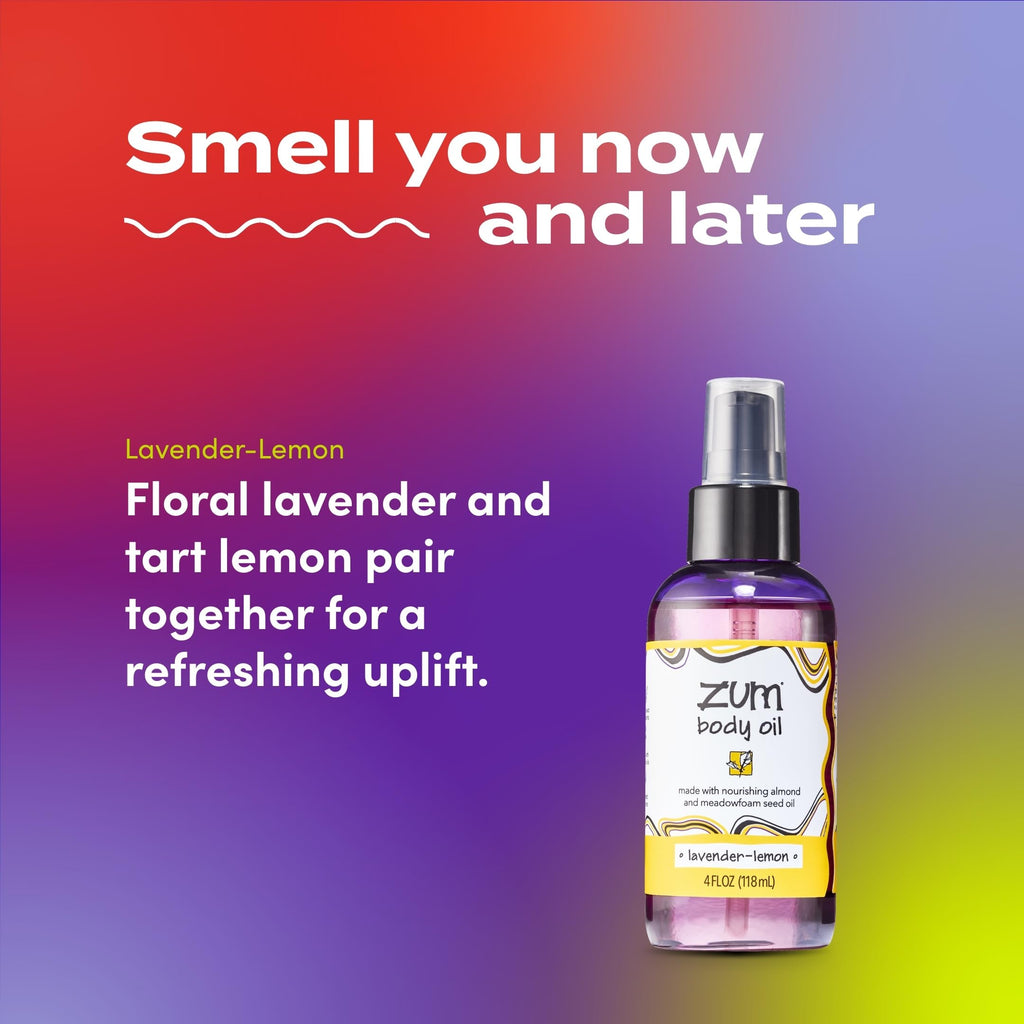 Indigo Wild Zum Lavender-Lemon Body Oil - Nourishing Body Massage Oil for Massage Therapy & Hydration - Nourishing, Vegetarian M