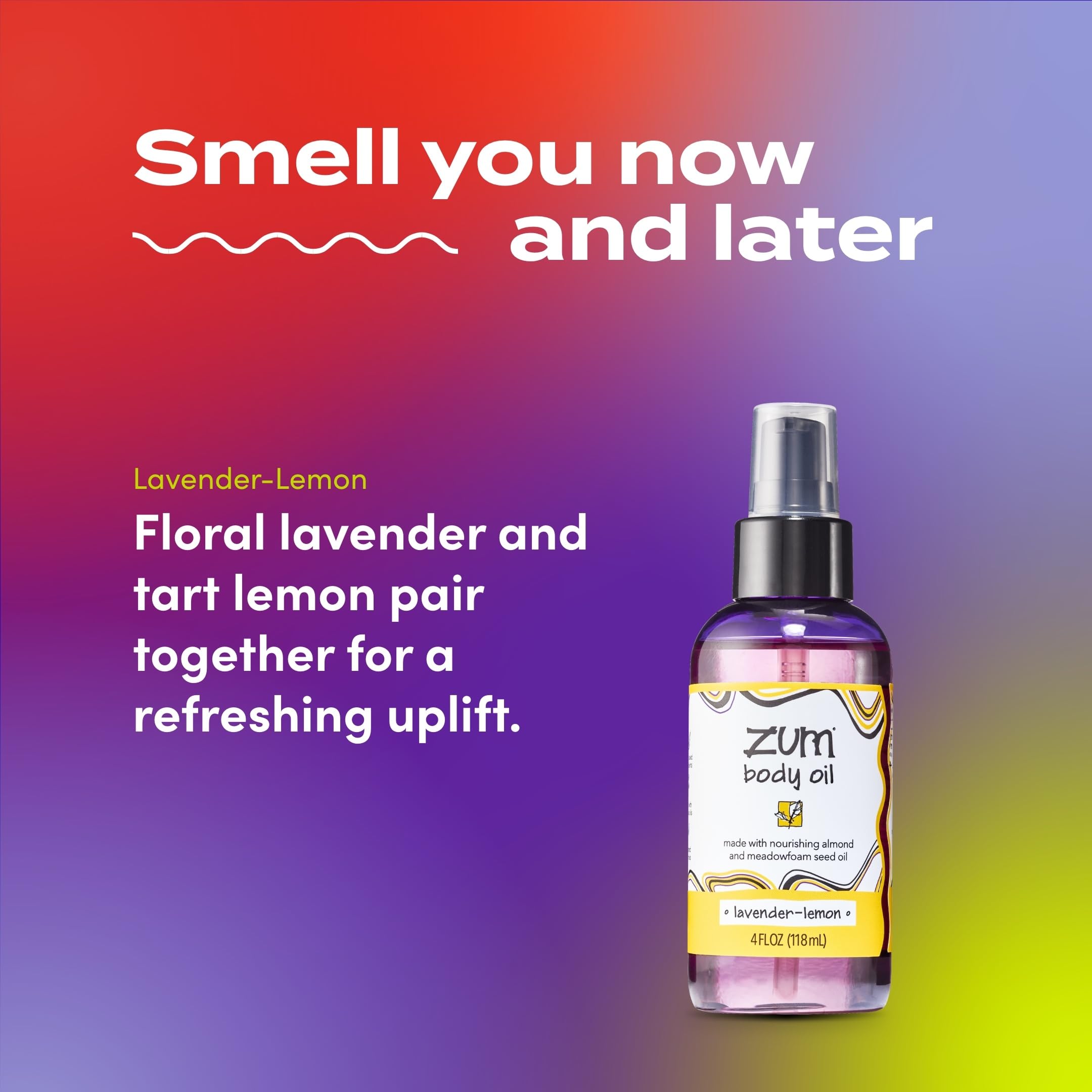 Indigo Wild Zum Lavender-Lemon Body Oil - Nourishing Body Massage Oil for Massage Therapy & Hydration - Nourishing, Vegetarian M