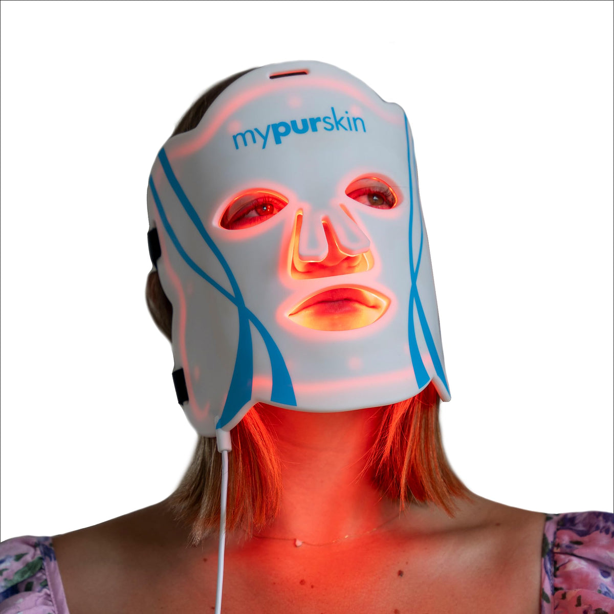 mypurskin Red Light Therapy Face Mask, 264 LEDs, Red & Infrared Light