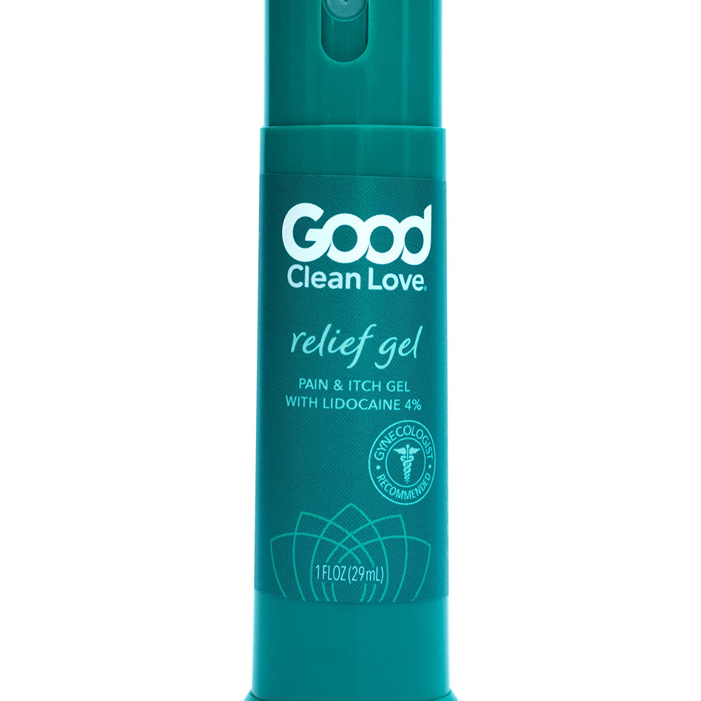 Good Clean Love Relief Gel Pain & Itch with Lidocaine 4%, Fast-Acting Relief from Pain, Itch, and Irritation