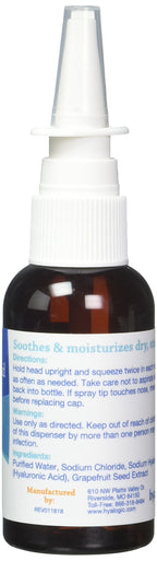 Hyalogic HylaMist Nasal Spray | Hyaluronic Acid Nasal Mist Spray Bottle | Nasal Moisturizer for Dry Nose | Stuffy Nose Relief |