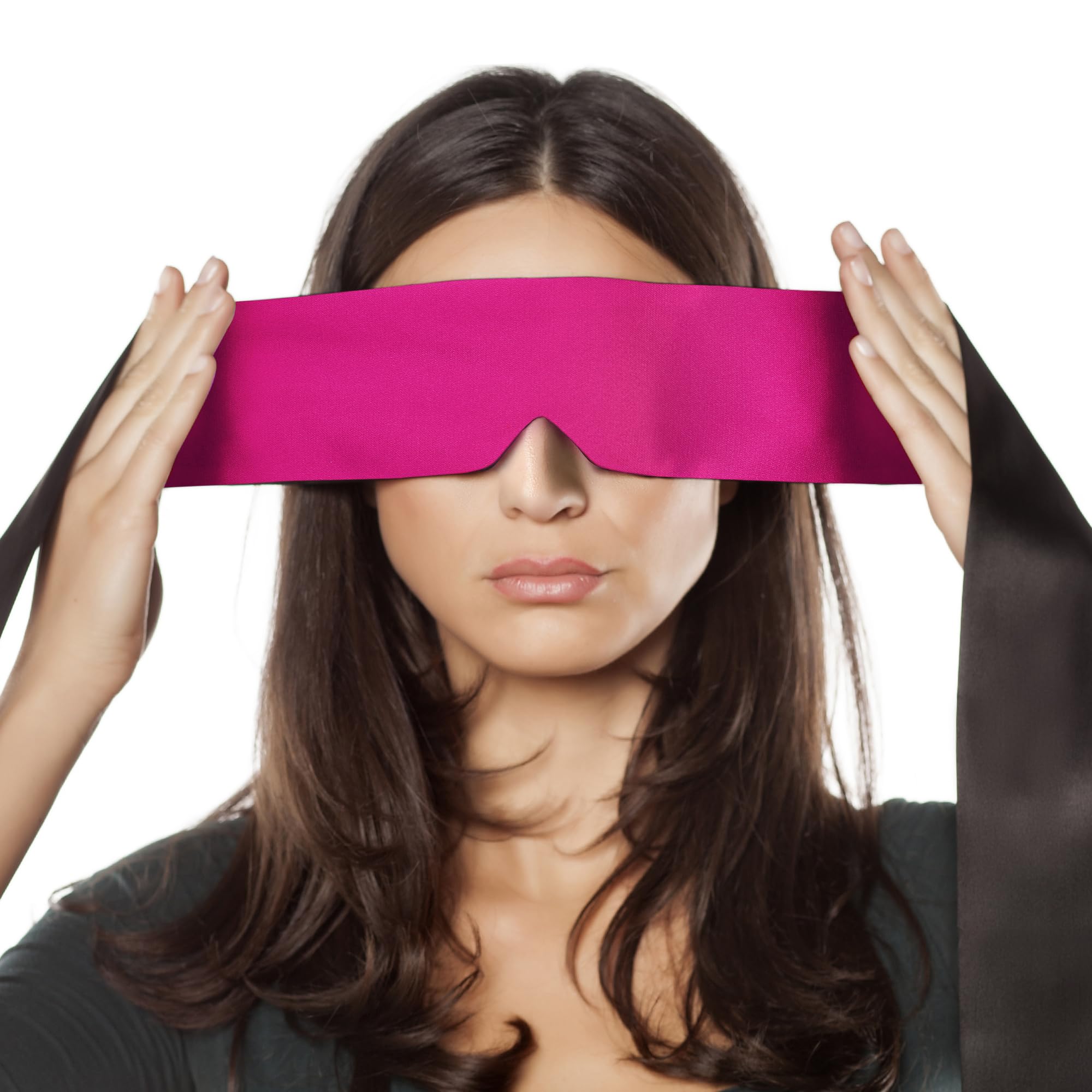 FRESHME Satin Sleeping Mask - Eye Mask for Sleeping Comfortable Adjustable Eye Blindfold Cover for Women Men Night Travel Nap Yo