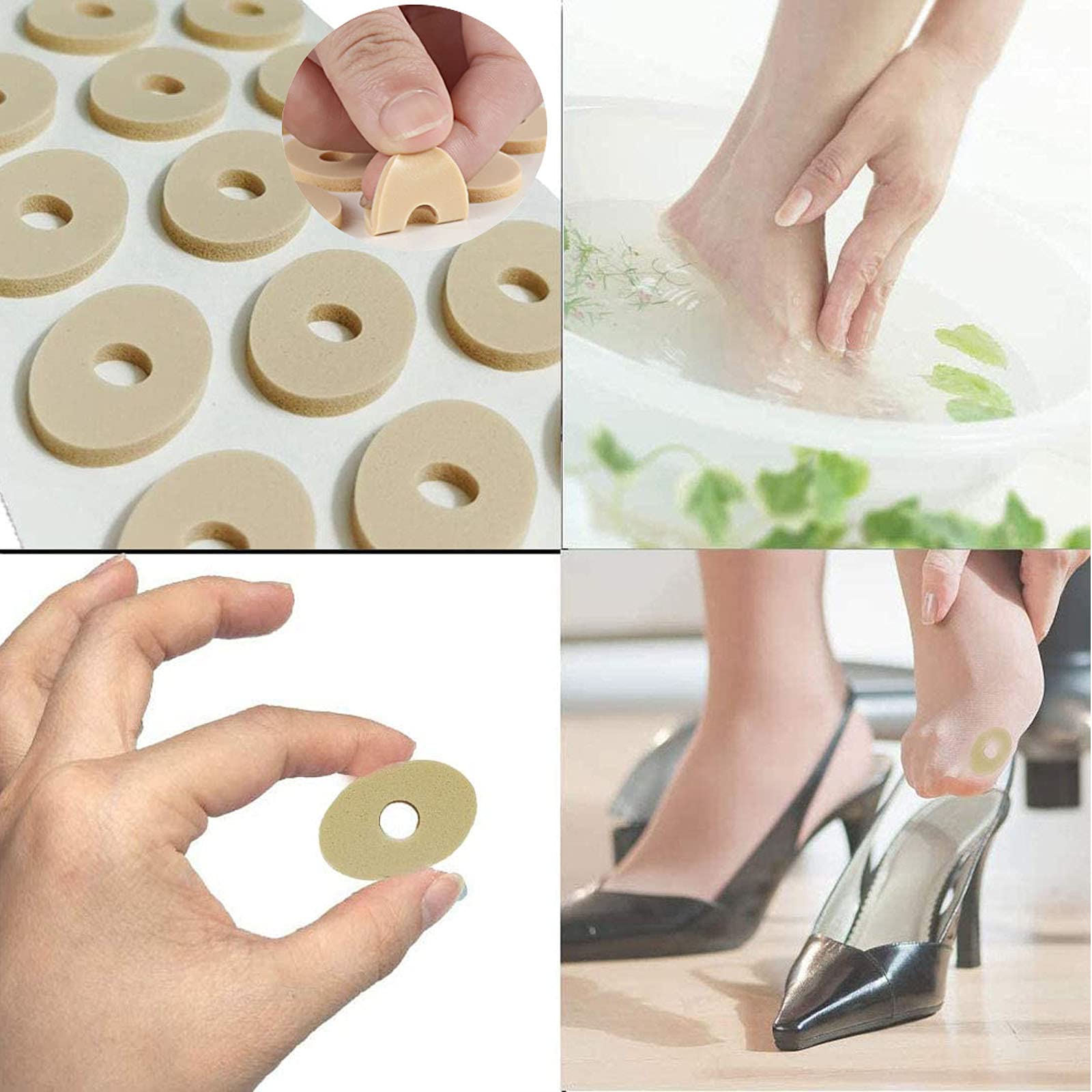 Mcvcoyh (150 PCS) Corn Pads Foam Callus Cushions Cocoon Eye Sticker, Waterproof Corn Cushion, Adhesive Corn Protectors for Corn