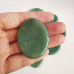 Loveliome Lapis Lazuli and Green Aventurine Thumb Worry Stone, Stress Relax Healing Reiki Crystal Pocket Palm Stones,Pack of 2