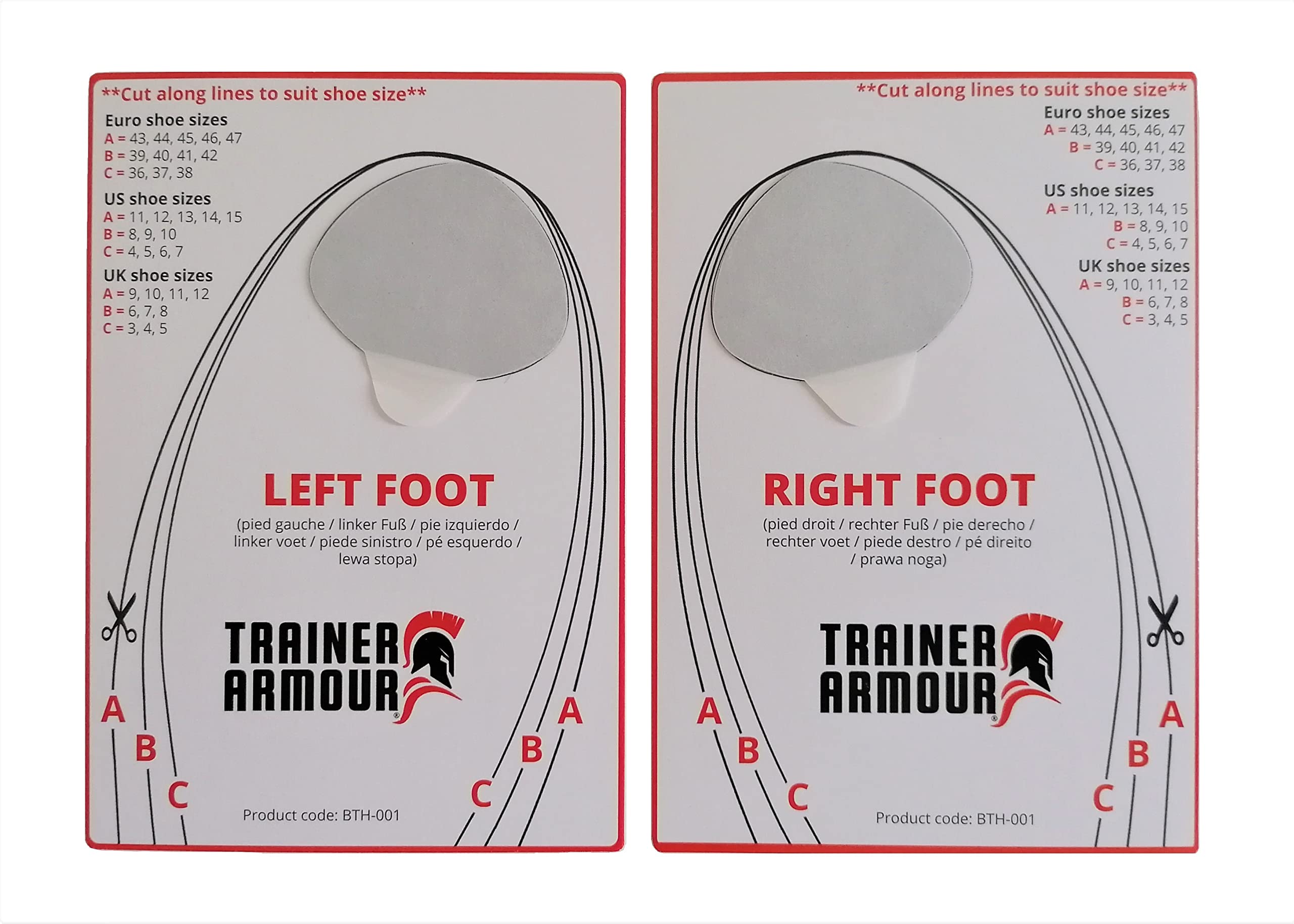 Trainer Armour - Big Toe Hole Preventer, self-Adhesive Patches with a Clever applicator. Shoe Toe Burst Toe Box Blowout Preventi