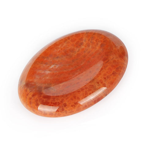 Artistone Fire Agate Crystal Thumb Worry Stones for Anxiety Hand Carved Healing Crystal Pocket Oval Palm Bulk Pocket Chakra Ston