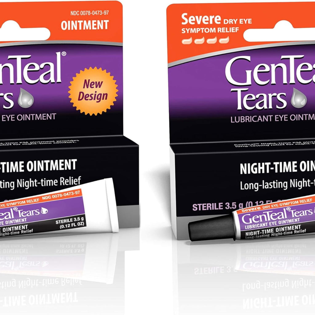 Genteal Tears Night-Time Ointment 3.5g Clear 0.12 Fl Oz (Pack of 2)