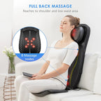 CooCoCo Shiatsu Back Massager with Heat, Gifts for Men Women, Deep Kneading Massage Chair Pad for Neck Back Shoulders, Massager