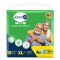 Karein Classic Adult Diaper Pant Xl Size, Extra Large, Waist (100150 Cm 4059), 10 Unit, Long Protection Hour, Unisex, Quick 