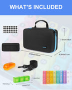 Monthly Pill Organizer 3 Times a Day with Pill Cutter, 30 Days Pill Organizer Monthly, Month Medicine Box Holder Organizer with