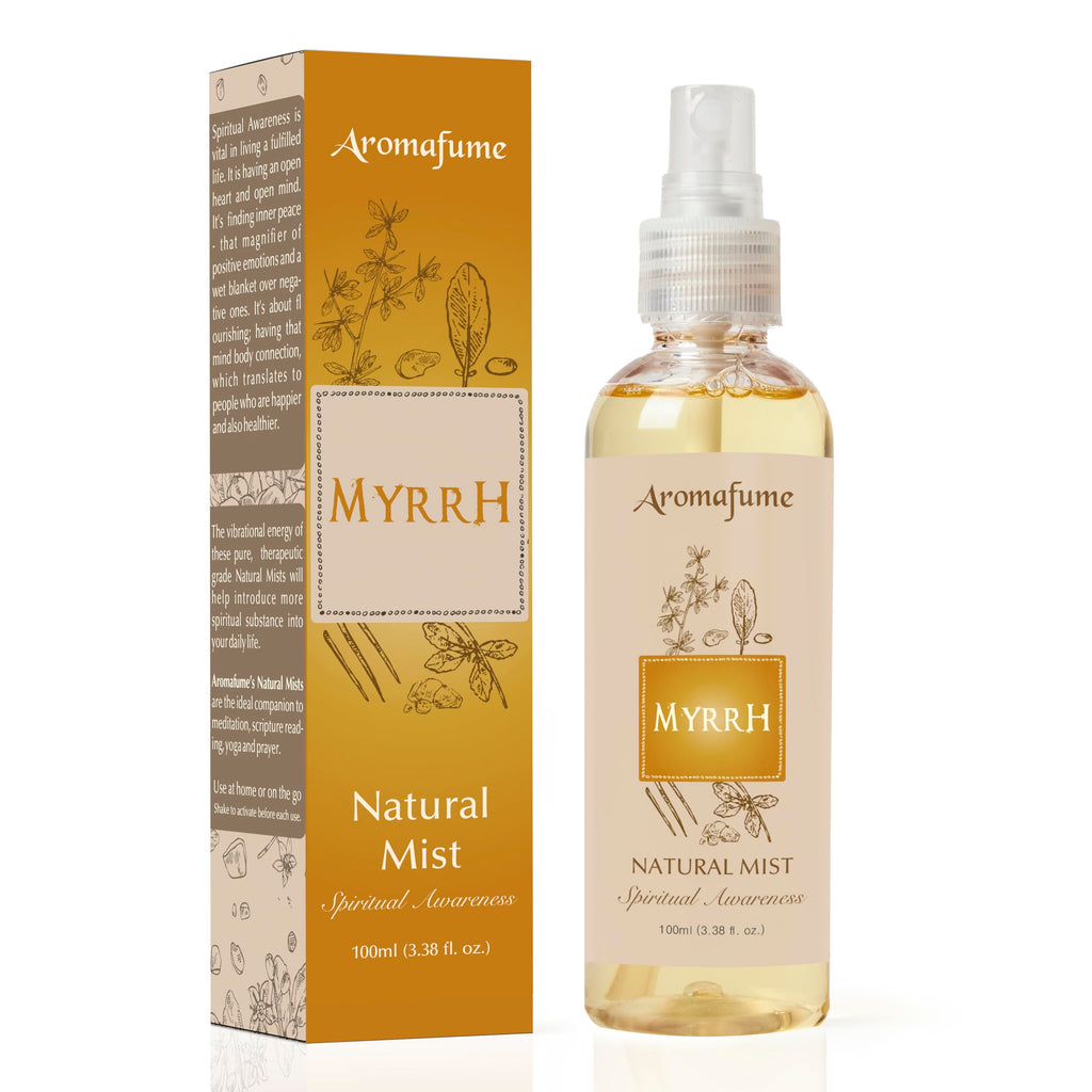 Aromafume Resin Natural Mist Spray 100 ml / 3.3oz | Ideal for positive energy, spirituality & rituals | Made with Commiphora Myr