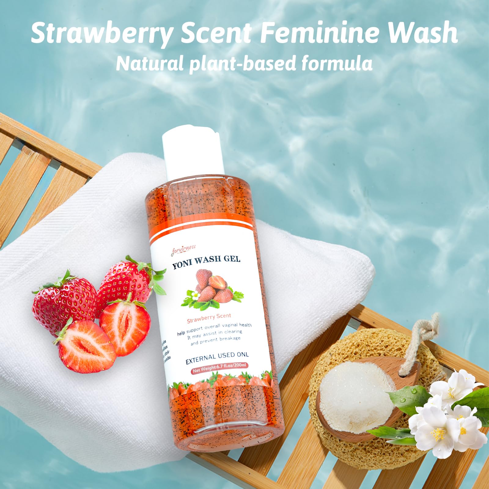 Yoni Wash Yoni Oil Bar Soap for Women PH Balance, Strawberry Body Oil, Feminine Wash for Women Moisturizing, 1 Fl.Oz Feminine Oi