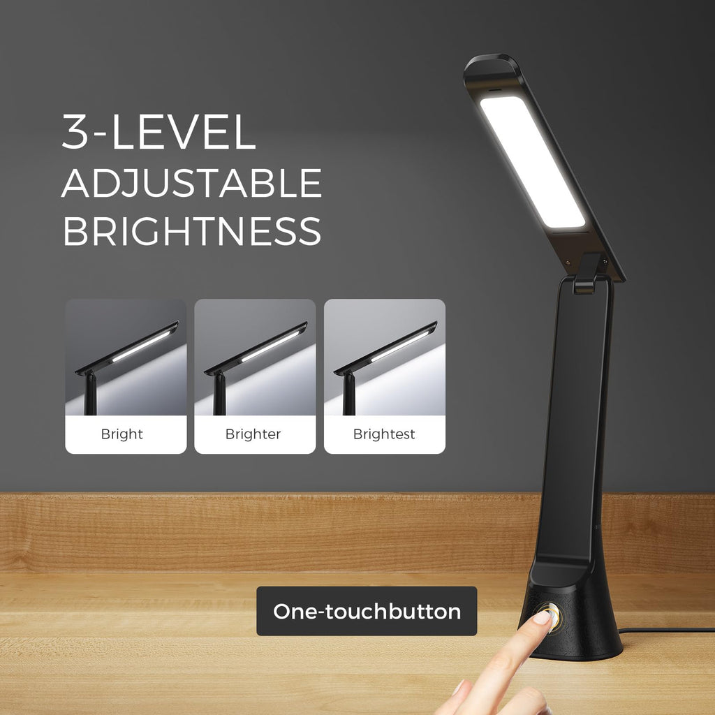 Light Therapy Lamp, 10000 LUX UV-Free LED Sunlight Light, Full Spectrum Mood Light Hayyp Lamp, Touch Control Desk Lamp with Nigh