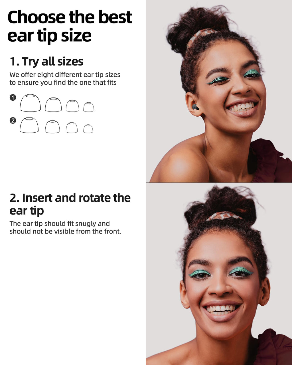 Ear Plugs for Sleeping Noise Cancelling, 45db Ear Plugs For Noise Reduction with 8 Eartips, Reusable Noise Cancelling Ear Plugs