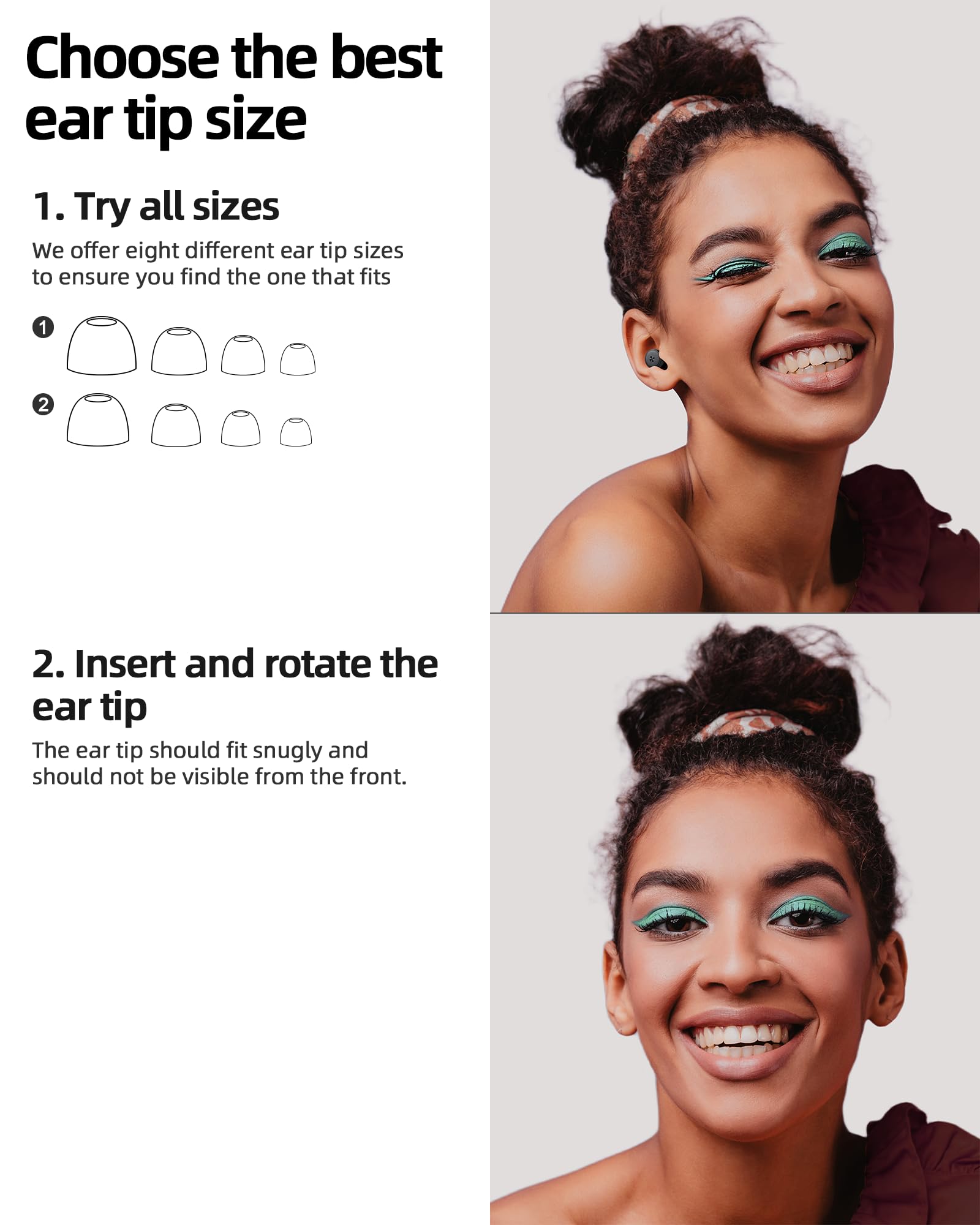 Ear Plugs for Sleeping Noise Cancelling, 45db Ear Plugs For Noise Reduction with 8 Eartips, Reusable Noise Cancelling Ear Plugs