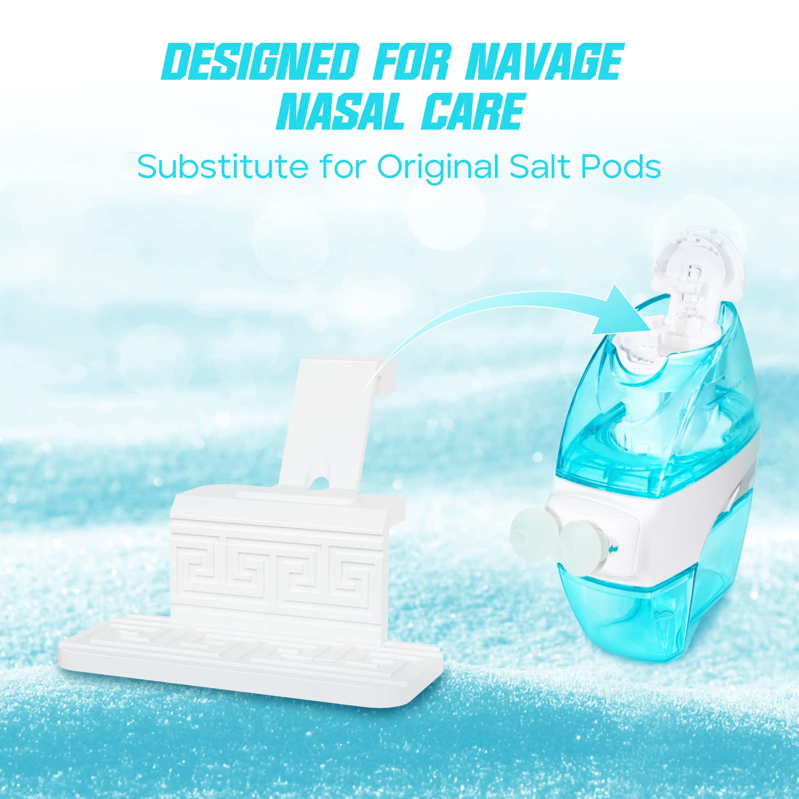 FireAnt Silicone Salt Pads Refills Compatible with Navage Nasal Care, Reusable Silicone Pods Replacement Accessories Compatible