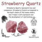 NUKAYAI 2Pcs Strawberry Quartz 1.8-2.2 Large Raw Crystals Rocks Rough Stones Healing Crystal for Polishing Decoration DIY Wrappi