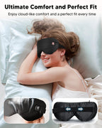 arboleaf Heated Eye Mask for Dry Eyes, FSA HSA Eligible, Cordless Rechargeable Warm Eye Compress, Temperature Control, Light Blo