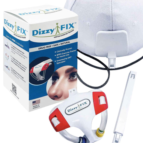 DizzyFIX Vertigo Relief Trainer for Benign Paroxysmal Positional Vertigo or BPPV, Inner Ear Balance Device for Particle Repositi