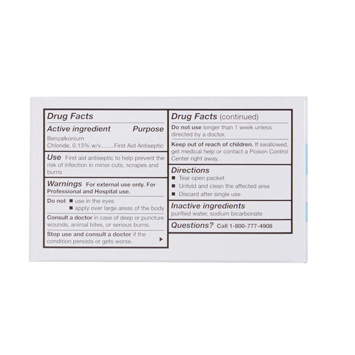 McKesson Benzalkonium Chloride Towelettes [Pack of 100] First Aid Antiseptic Wipes, Sterile Individual Wrapped