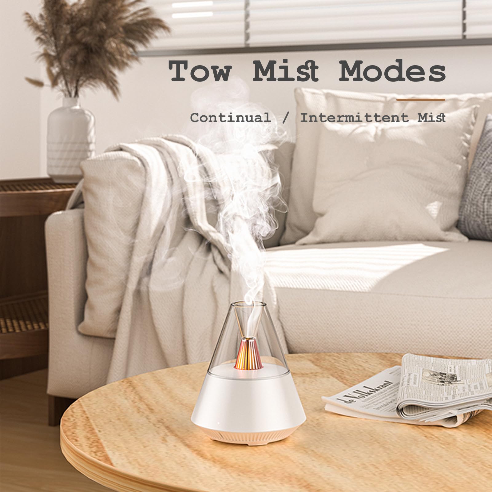 TriPro Essential Oils Aroma Diffuser,Portable Humidifier with Cool Mist and Warm Light Effect,Remote Control,150 ml Capacity,for