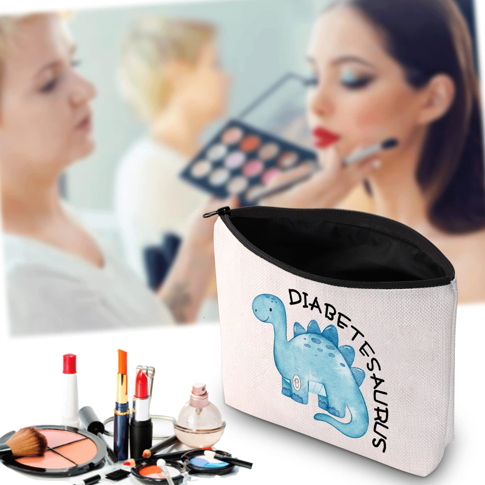JXGZSO Funny Diabetic Bag Gift Diabetesaurus Diabetic Dinosouar Bag Diabetes Diabetic Supply Case (Diabetesaurus BAG)
