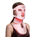 Red Light Therapy Mask for Face & Neck, 850nm NIR & 660nm Red LED, 4 Modes