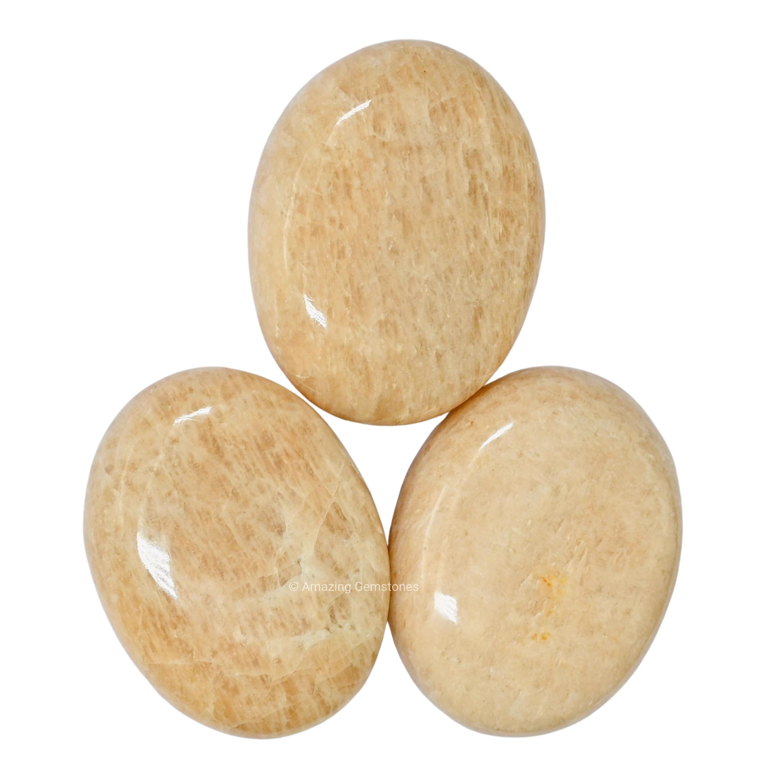 Cream Moonstone Crystals and Healing Stones - Large Palm Stone Crystals Piedra - Crystal for Good Luck, Positive Energy, Meditat