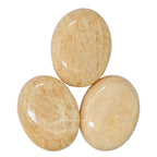 Cream Moonstone Crystals and Healing Stones - Large Palm Stone Crystals Piedra - Crystal for Good Luck, Positive Energy, Meditat