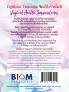 Biom Vaginal Probiotic Suppository: Natural Vaginal pH and Odor Control Regimen; Balance and Nourishes Vaginal Lactobacillus Flo