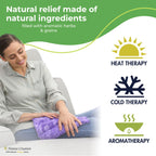 Nature Creation Microwaveable Herbal Heating Pad for Lumbar - Soothing Hot & Cold Therapy Pack for Lower Back- Soothing Relaxati