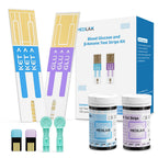 Medilax Blood Ketone and Sugar Strips, Only for Medilax Keto Test and Glucose Meter, 60 Count Diabetic Strips, 60 Count Blood Ke