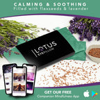 Lotus Lavender Eye Pillow with Flaxseed - Weighted Aromatherapy Mask for Meditation, Yoga & Relaxation - Spa Gift for Women & Me