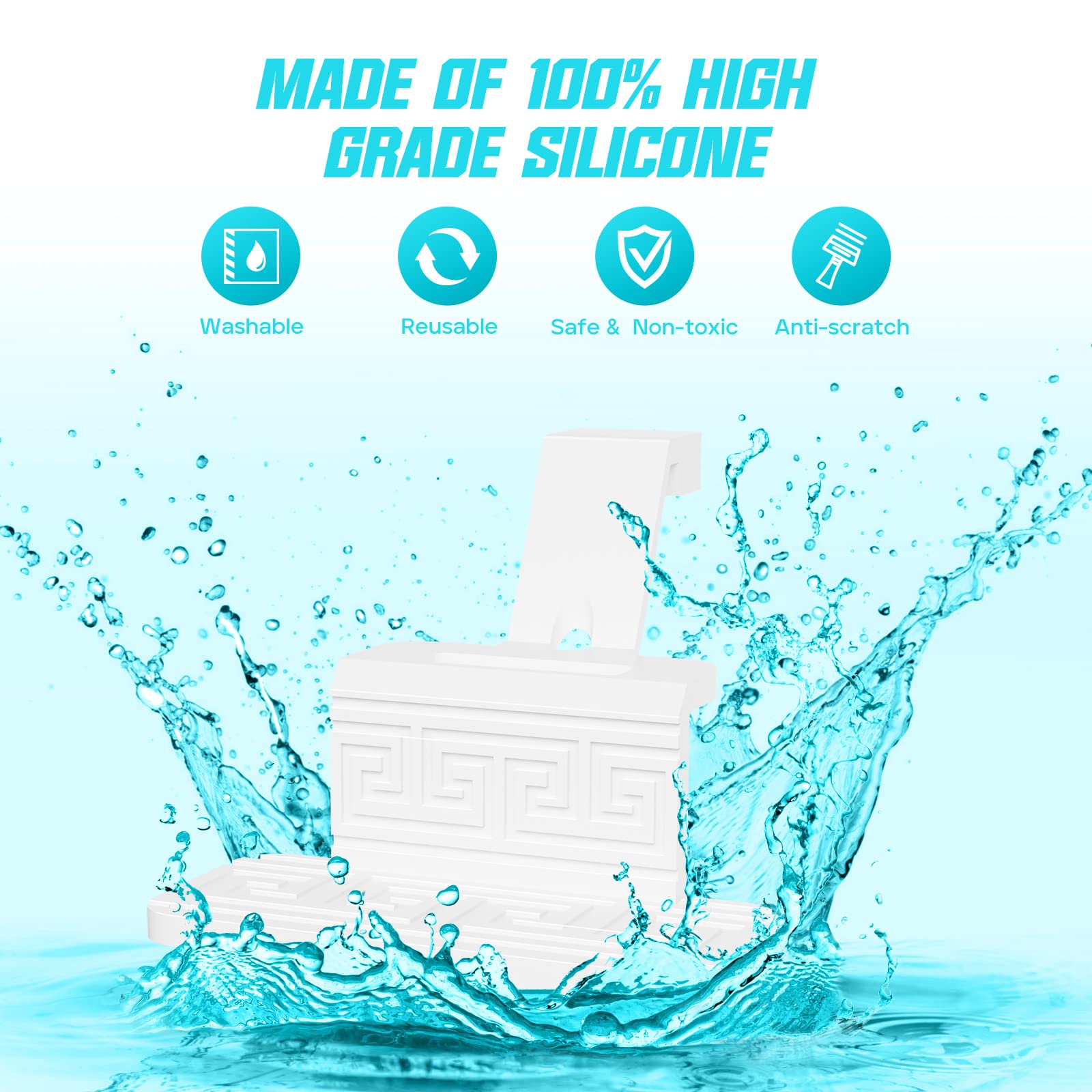FireAnt Silicone Salt Pads Refills Compatible with Navage Nasal Care, Reusable Silicone Pods Replacement Accessories Compatible