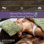 Eucalyptus Spa Mask by Sonoma Lavender, Heatable/Chillable Aromatherapy Eye Pillow with Eucalyptus Flaxseed Insert, Eye Compress