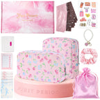 Desing Wish 22 PCS First Period Starter Kit Gift for Teen Girls Period Bags for Teen Tweens Girls with Sanitary Pad Storage Bag,