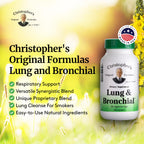 Christophers Original Formulas Lung & Bronchial Formula - Lung Cleanse for Smokers - Supports Respiratory System with Synergist